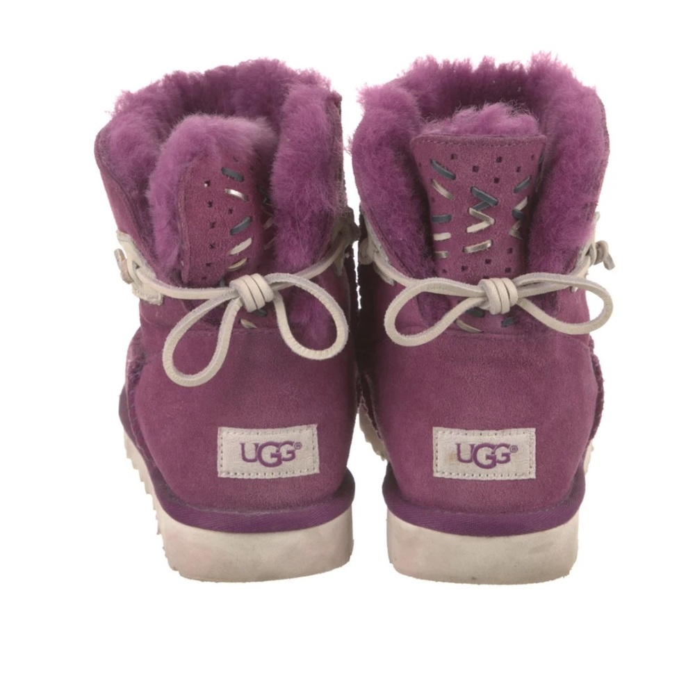UGG Adoria Tehuan Boots Womens 8 Purple Ankle Short Shearling Winter
